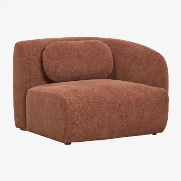 Rechter Hoekmodule Voor Modulaire Bank In Chenille Coquette Chenille Roestbruin - Sklum