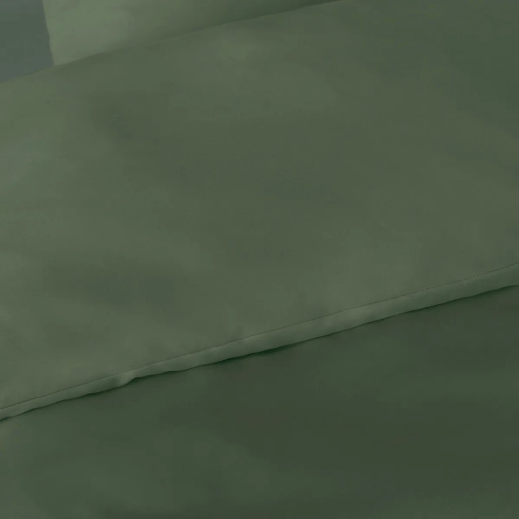 Bedset in recycled microvezel, vierkante kussensloop