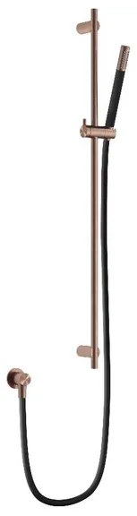 Hotbath Archie Glijstang - 90cm - wanduitlaat - doucheslang 1.5m - handdouche - geborsteld koper PVD AR317BCP