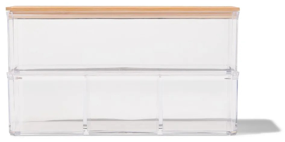 HEMA Dubbele Organizer Transparant Met Deksel 9x12.5x12.9 (transparant)