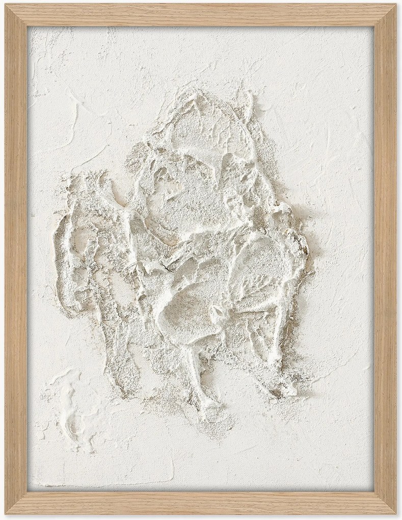 Handbeschilderde ingelijste canvasdoek White Beach
