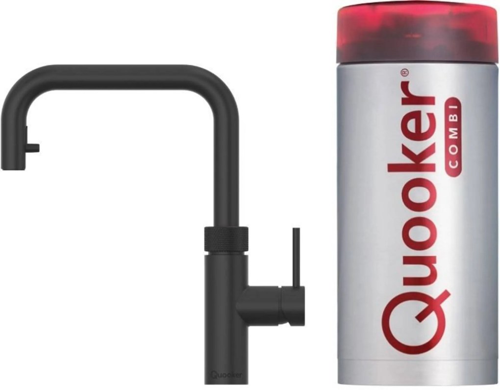 Quooker Flex Square met COMBI boiler 3-in-1 kokendwaterkraan zwart