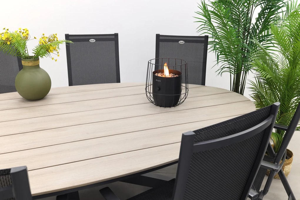 Hartman Napoli Xerix / GI Edison 280x140 cm. tafel - ovale verstelbare tuinset