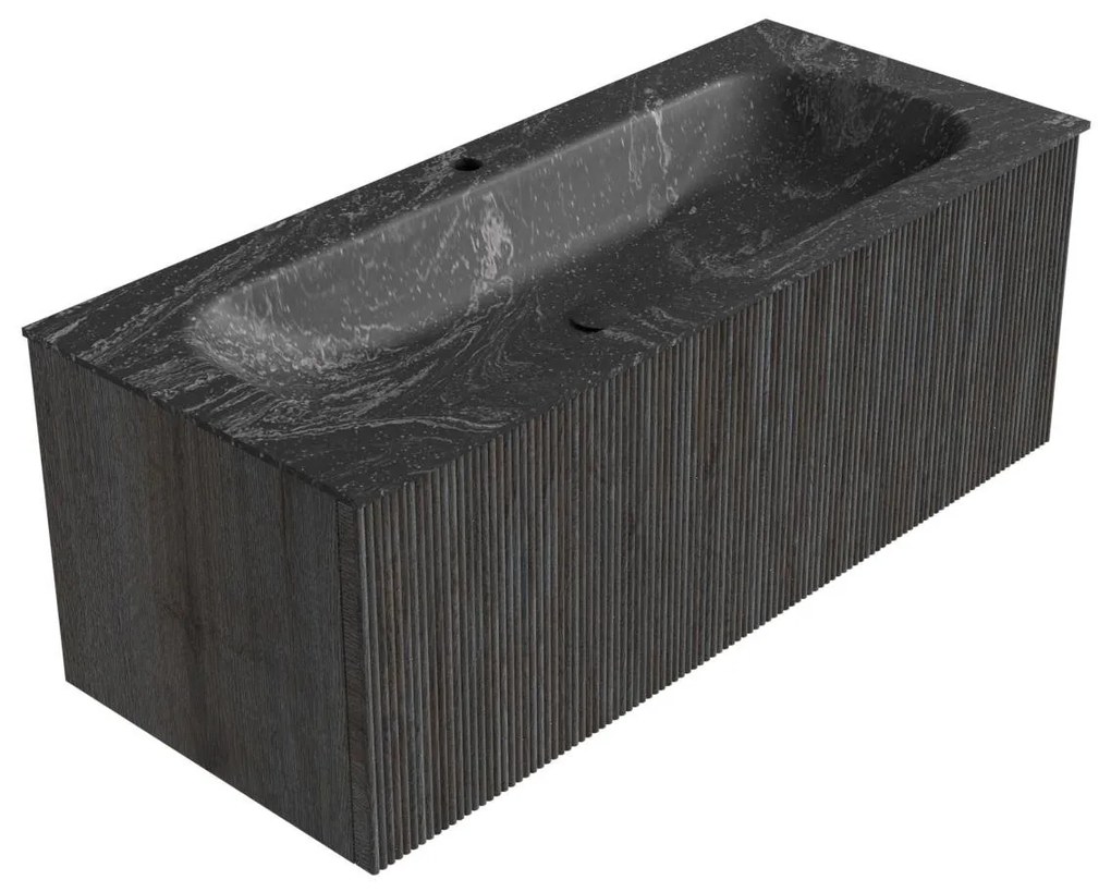 Mondiaz Kurve-dlux 110cm badmeubel shadow met 1 lade en wastafel big medium midden 1 kraangat lava