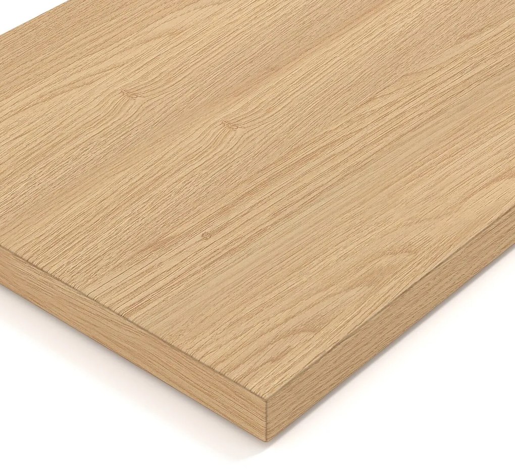 Set van 2 legplanken L110cm met fineerlaag in eik, Johanez