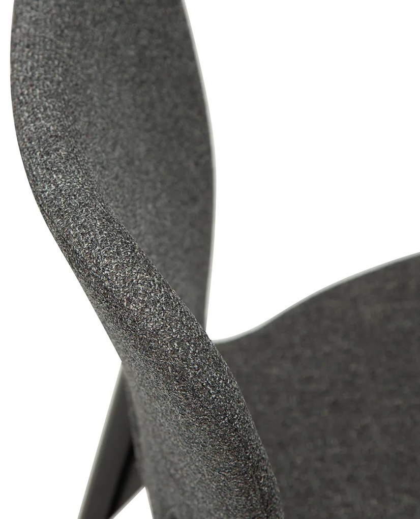 Dan-Form Paragon Design Eetkamerstoel Grijs Boucle Met Zwart Essen