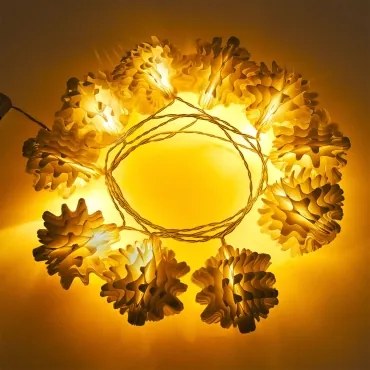 Decoratieve Slinger Met Led-lichtjes Van Papier Vesli Gardenia Wit - Sklum