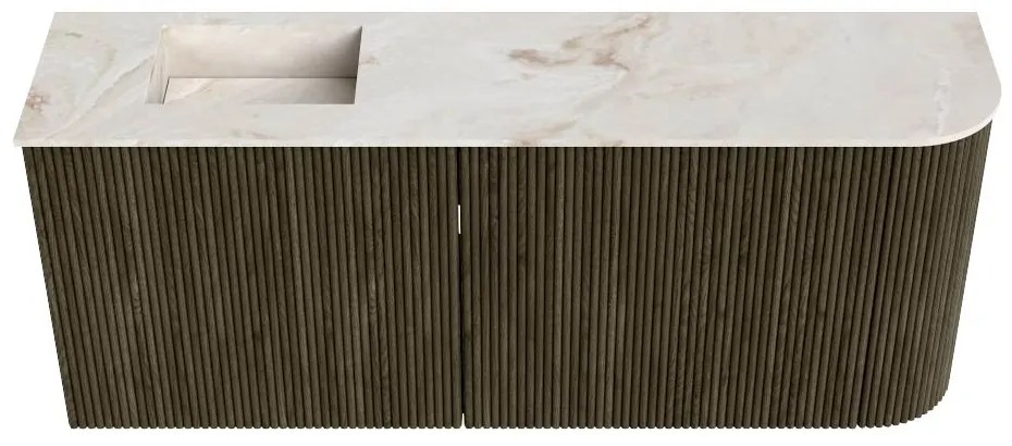 Mondiaz Joya DLux 100cm toiletmeubel ronding rechts shadow met wastafel faye links 1 kraangat frappe