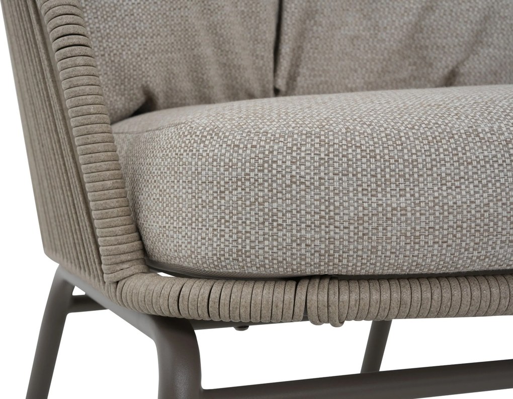 Stoel en Bank Loungeset 4 personen/5 personen Rope Taupe Coco Livo