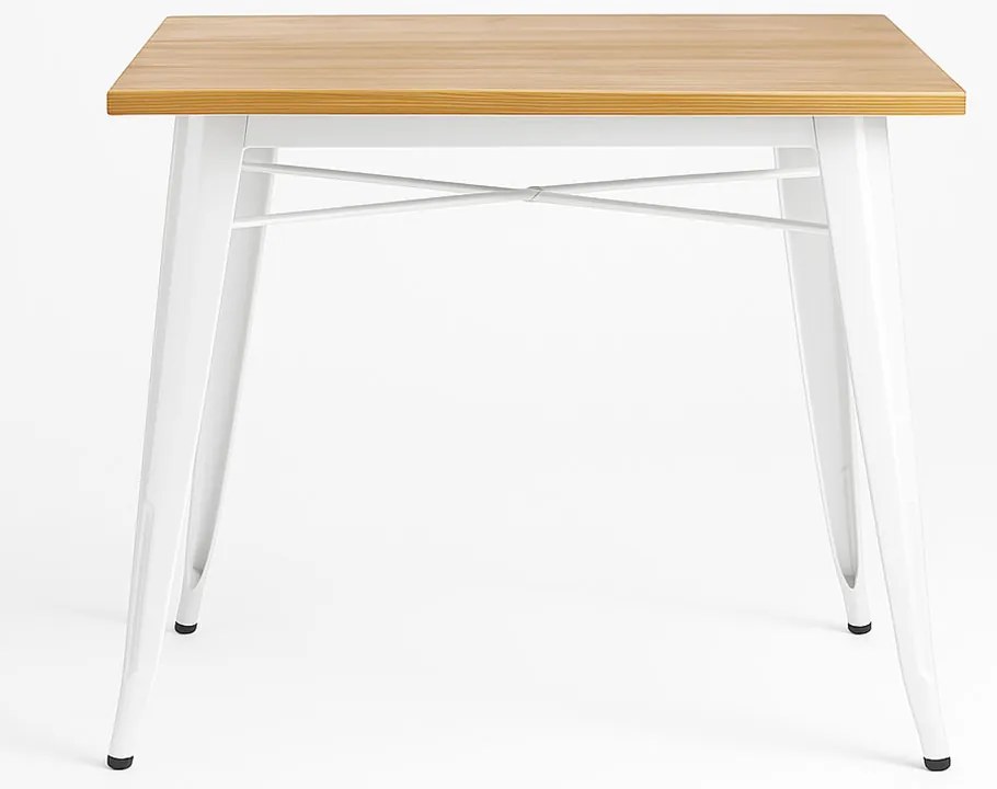 Torix Vierkante Tafel Natuurlijk Hout 80 cm