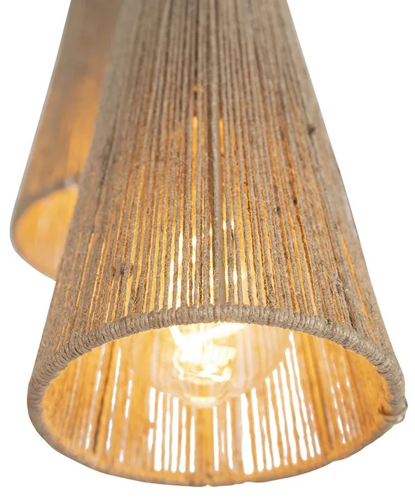 Landelijke hanglamp touw 5-lichts - Marrit Landelijk E27 rond Binnenverlichting Lamp