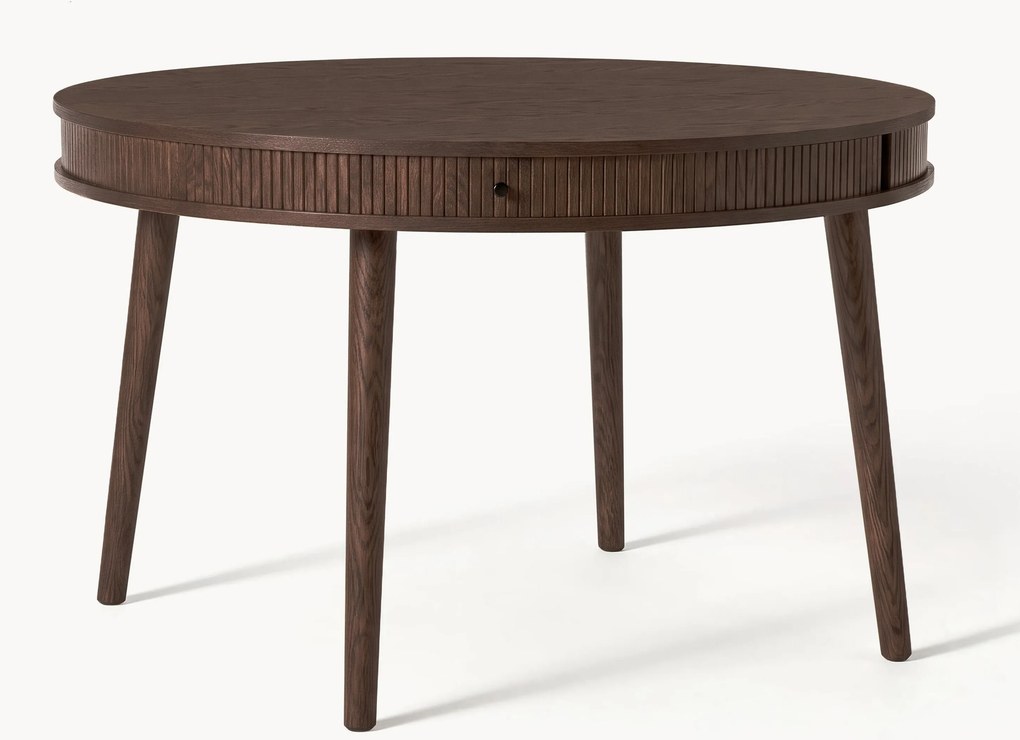 Ronde eettafel Calary met opbergruimte, in verschillende formaten