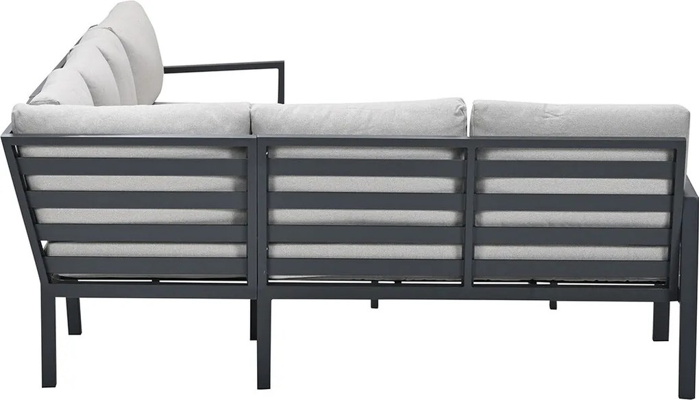 Garden Impressions Denver loungeset 4-delig links – donker grijs