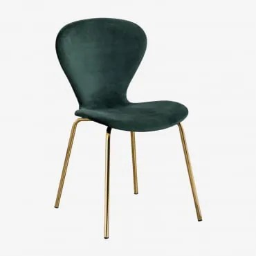 Stapelfauteuil In Fluweel Uit Jungle Groen & Goud - Sklum