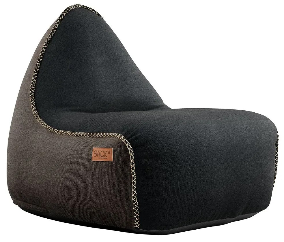 Canvas Lounge Chair - Bruin/Zwart