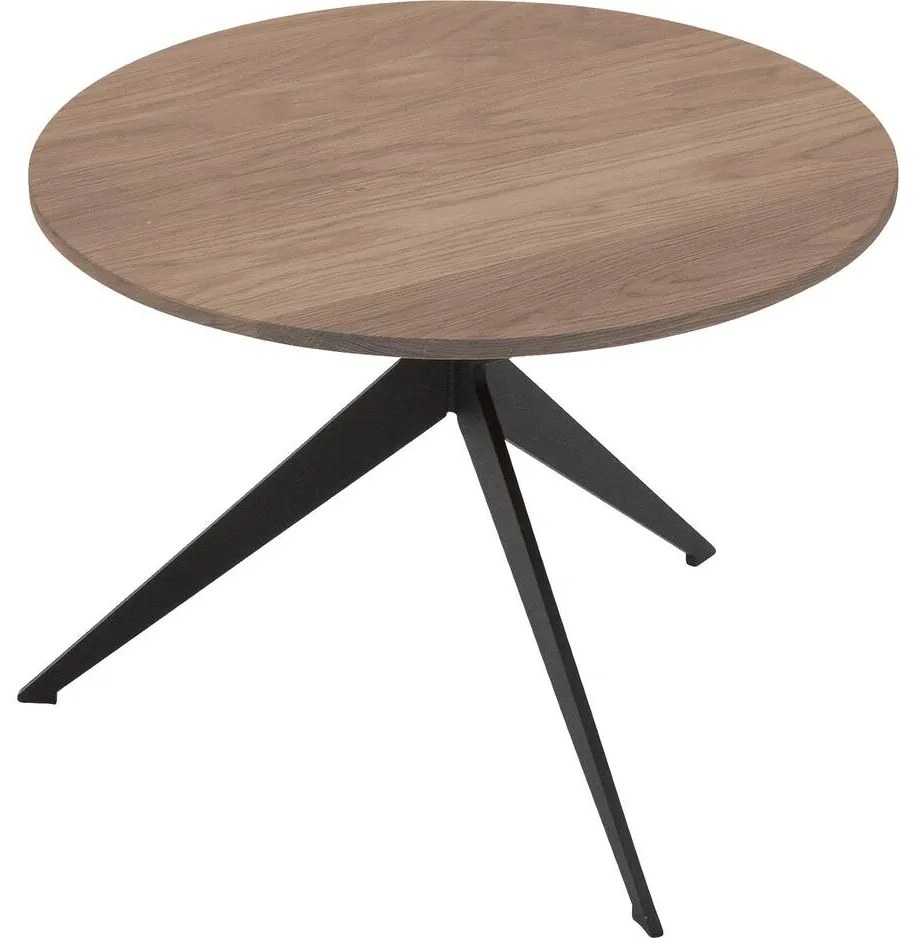 Goossens Excellent Salontafel Ferris rond, hout eiken blank, elegant chic, 50 x 37 x 50 cm