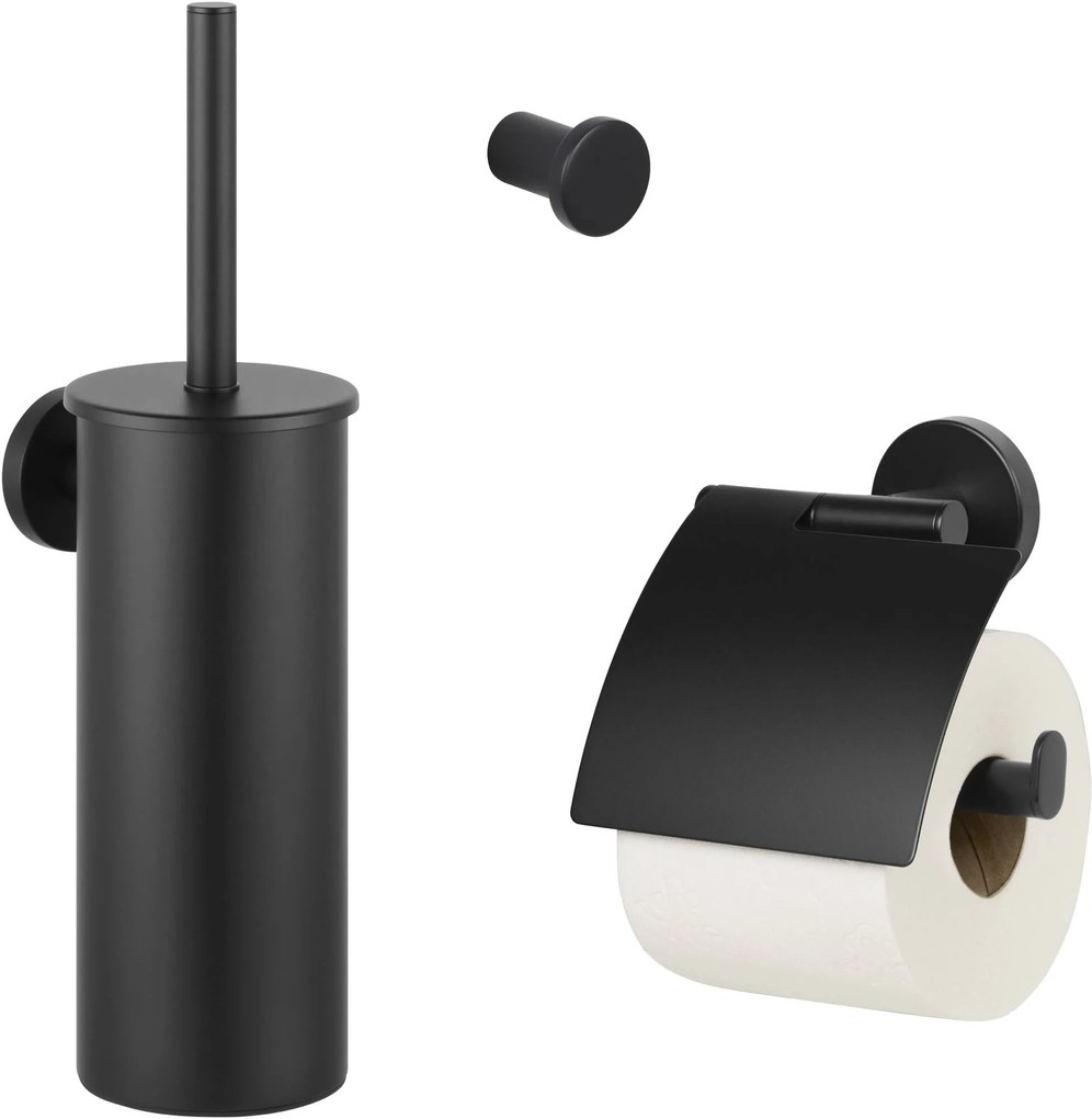 Saqu Nemo toilet accessoires 3-delig mat zwart