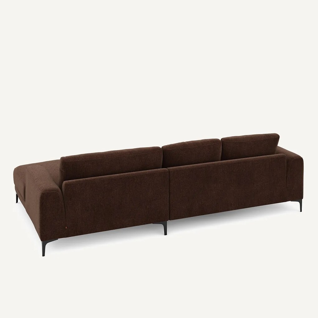 XL hoekbank rechts in chenille fluweel, MARSILE