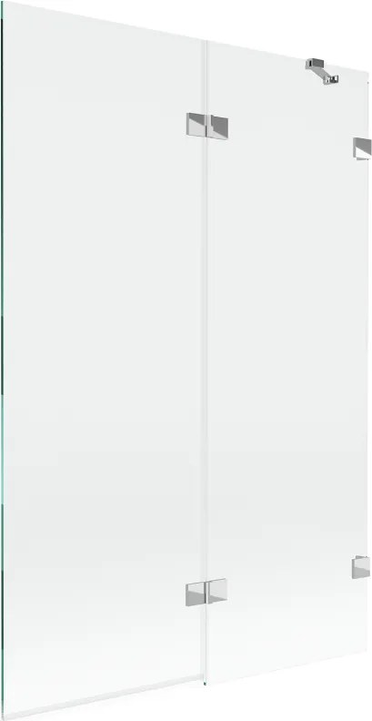 Mexen Lunar badwand 2-delig rechts 120 x 150 cm, transparant, chroom - 897-120-100-01-00-P