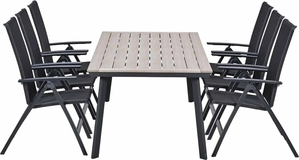 Garden Impressions Santana tuinset 7-delig verstelbaar - Penedo tuintafel 230x100 cm