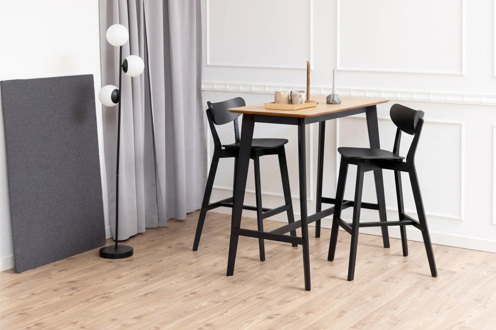 ROXY Zwart – HOUTEN BARSTOEL VOOR KEUKEN, WOONKAMER EN RESTAURANT IN RETROSTIJL