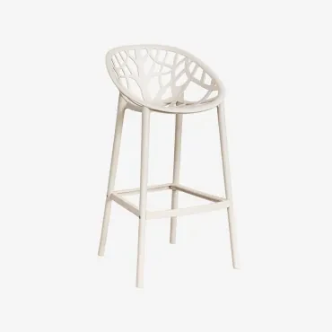 Set Van 4 Ores Hoge Krukken Tapioca Beige & ↑75 Cm - Sklum