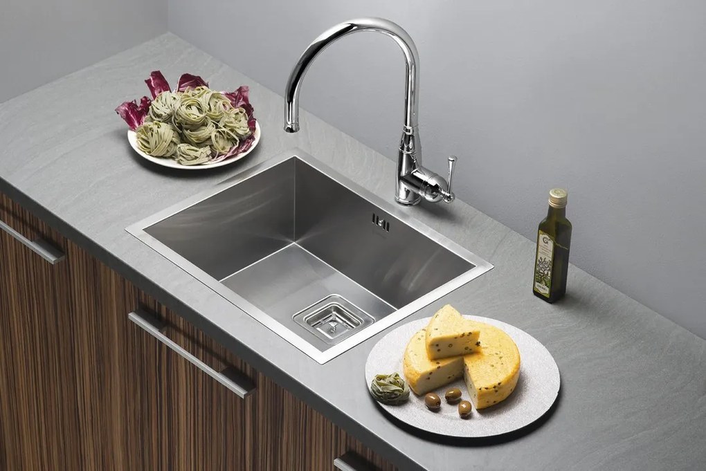 Sapho Zero spoelbak 54x43x20cm RVS