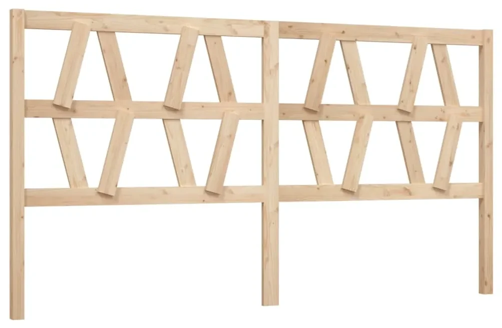 vidaXL Hoofdbord 206x4x100 cm massief grenenhout