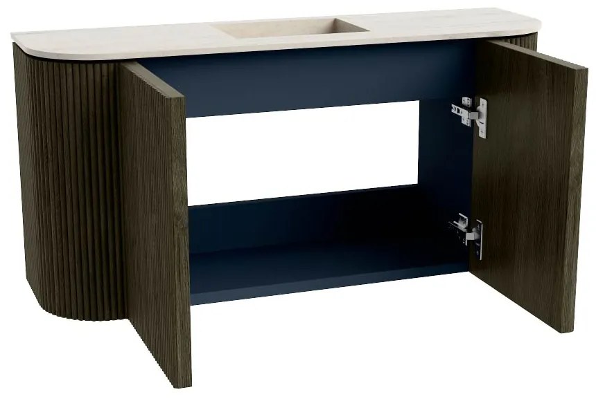 Mondiaz Joya DLux 85cm toiletmeubel ronding links/rechts shadow met wastafel faye midden 1 kraangat meli