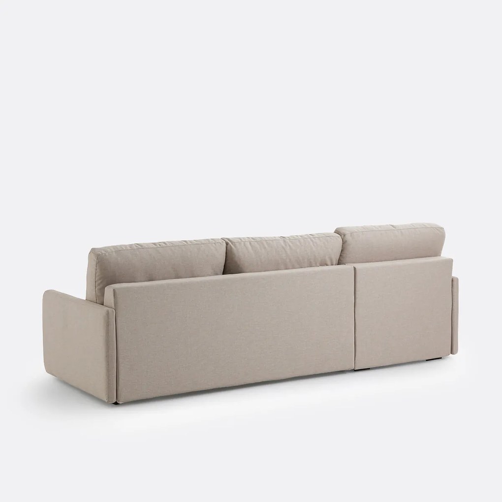 Hoekbank-bed, mêlee polyester, mousse Marta