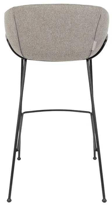 Zuiver Feston Hoge Design Barkruk Grijze Stof