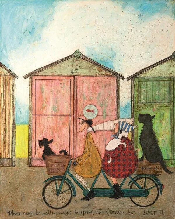 Print op canvas Sam Toft - There May Be Better Ways To Spend an Afternoon but I Doubt It, (40 x 50 cm)