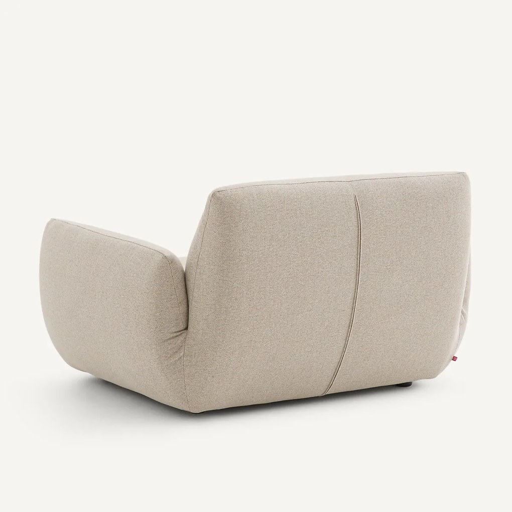 Fauteuil in structuurviscose en linnen, SPOGANO