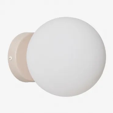 Uvol Traditional Wandlamp Van Roestvrij Staal Met Kristallen Bol Tapioca Beige - Sklum