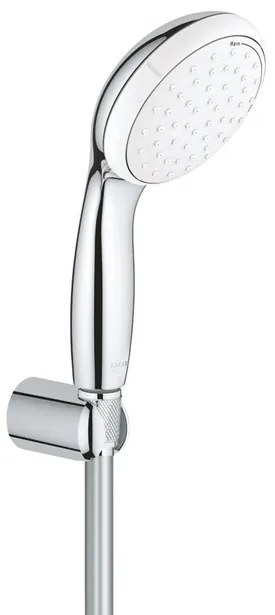 GROHE New Tempesta Handdoucheset - 2 straalsoorten - rond - met houder - gladde slang - 125cm - chroom 2779810E