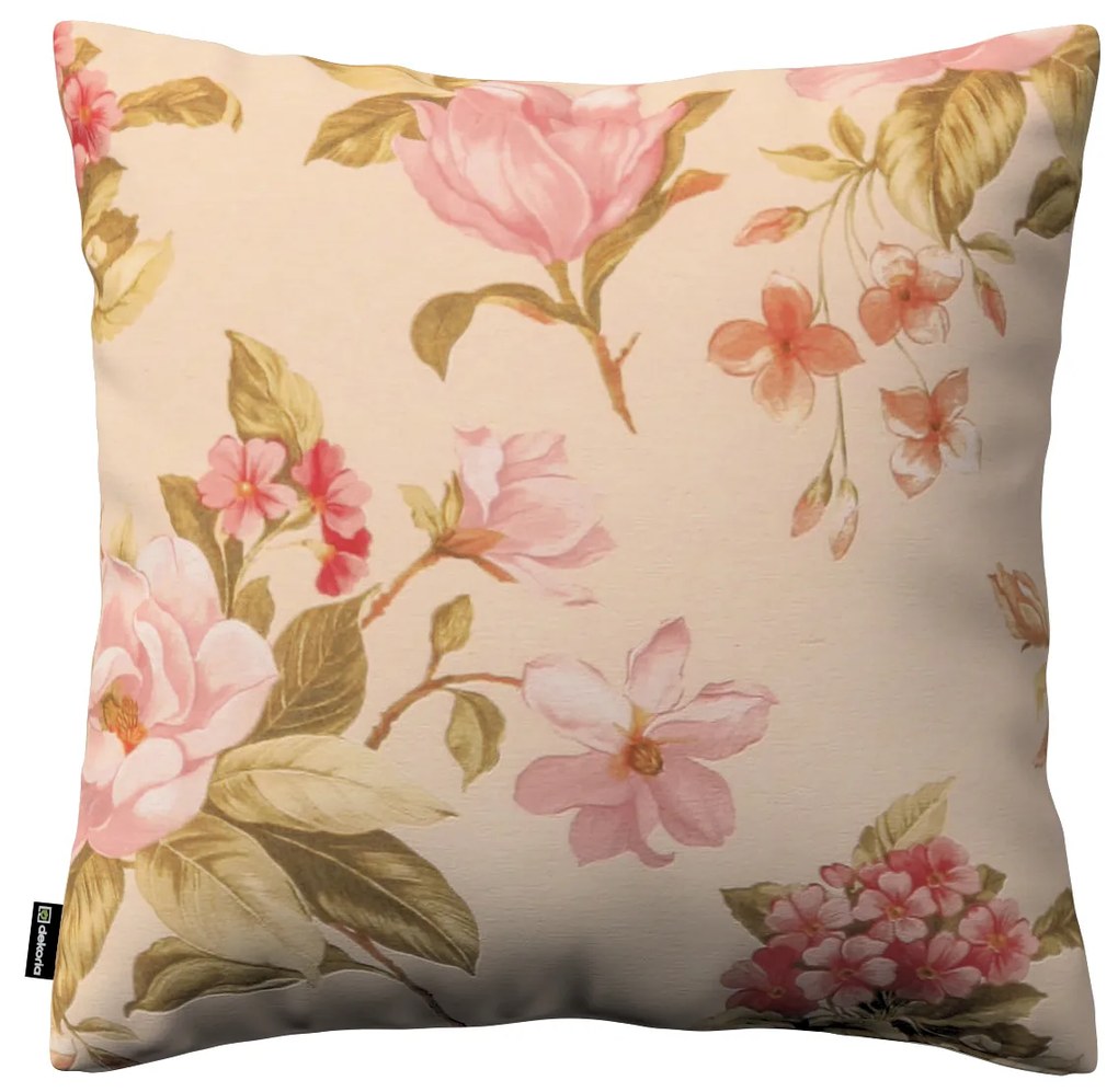 Dekoria Kussenhoes Kinga, crème-roze 50 x 50 cm
