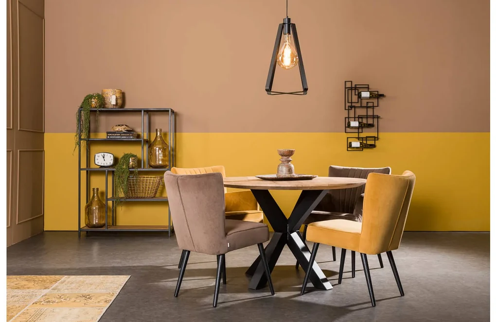 Goossens Eettafel Stef, Rond 110 x 110 cm