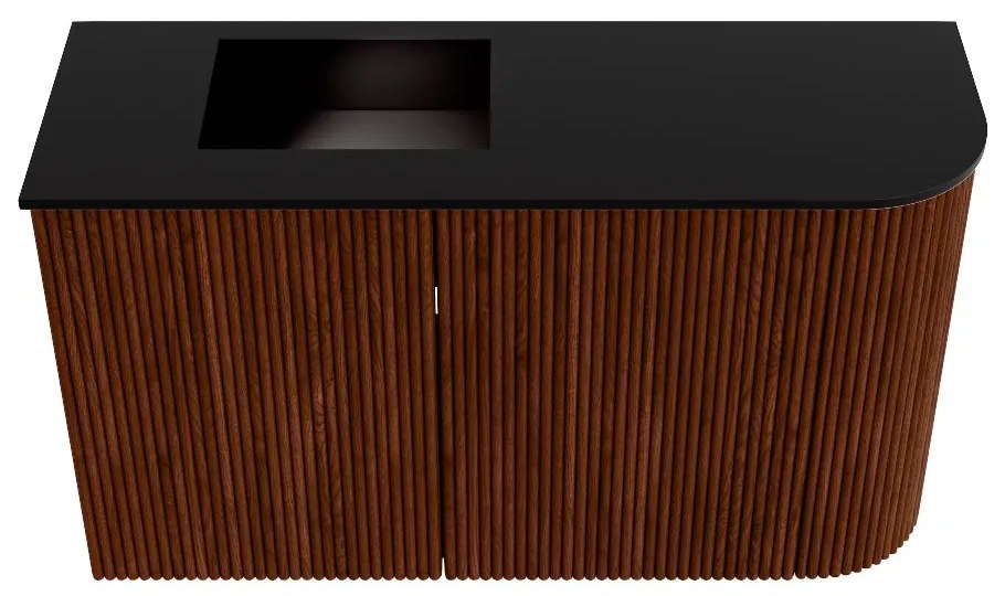 Mondiaz Joya 70cm toiletmeubel ronding rechts ruby met wastafel faye links zonder kraangat urban