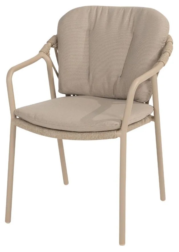 Taste by 4 Seasons Manitoba stapelbare dining chair latte  Tuinstoel    taupe weerbestendig