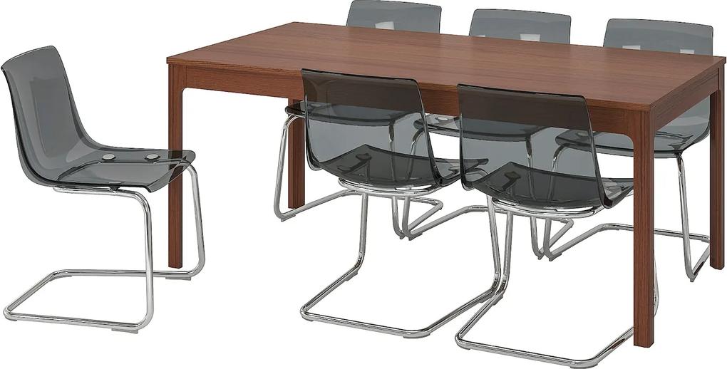 EKEDALEN / TOBIAS Tafel met 6 stoelen
