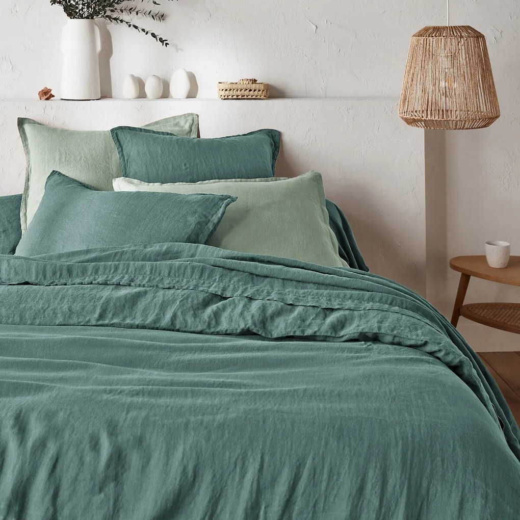 Kussensloop in gewassen linnen, Linot