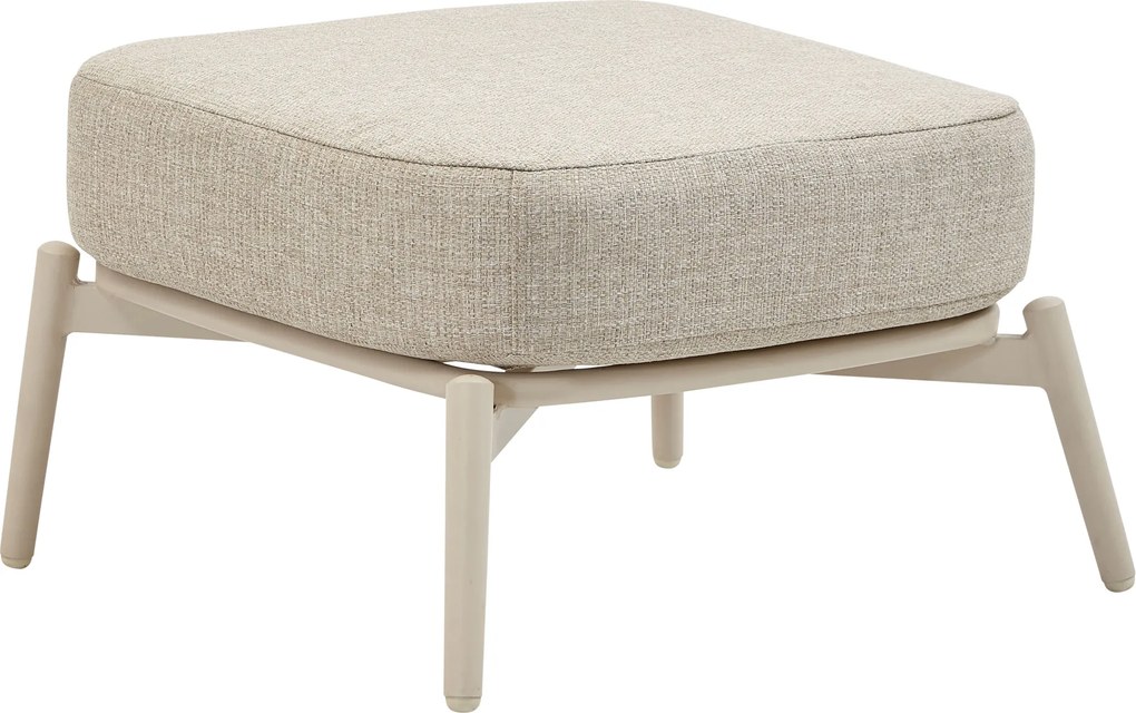 Monza voetenbank aluminium latte