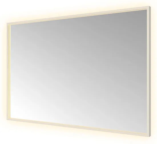 Hotbath &MORE Spiegel directe en indirecte LED color changing spiegelverwarming dimbaar met afstandsbediening Geborsteld messing PVD SQU128IX