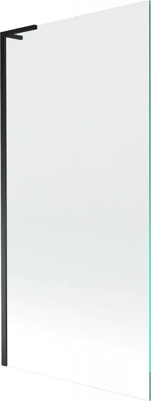 Mexen Next L badwand 1-delig 90 x 150 cm, transparant, zwart - 895-090-000-03-00-70