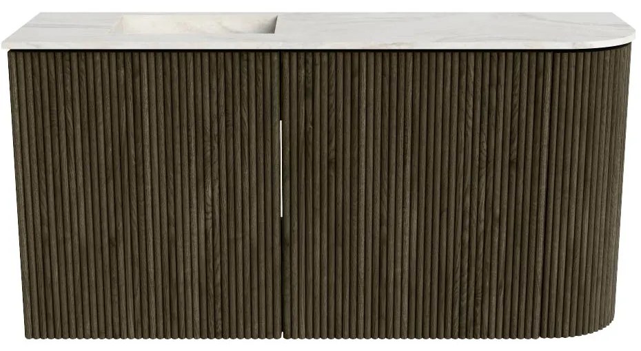 Mondiaz Joya DLux 80cm toiletmeubel ronding rechts shadow met wastafel faye links zonder kraangat ostra