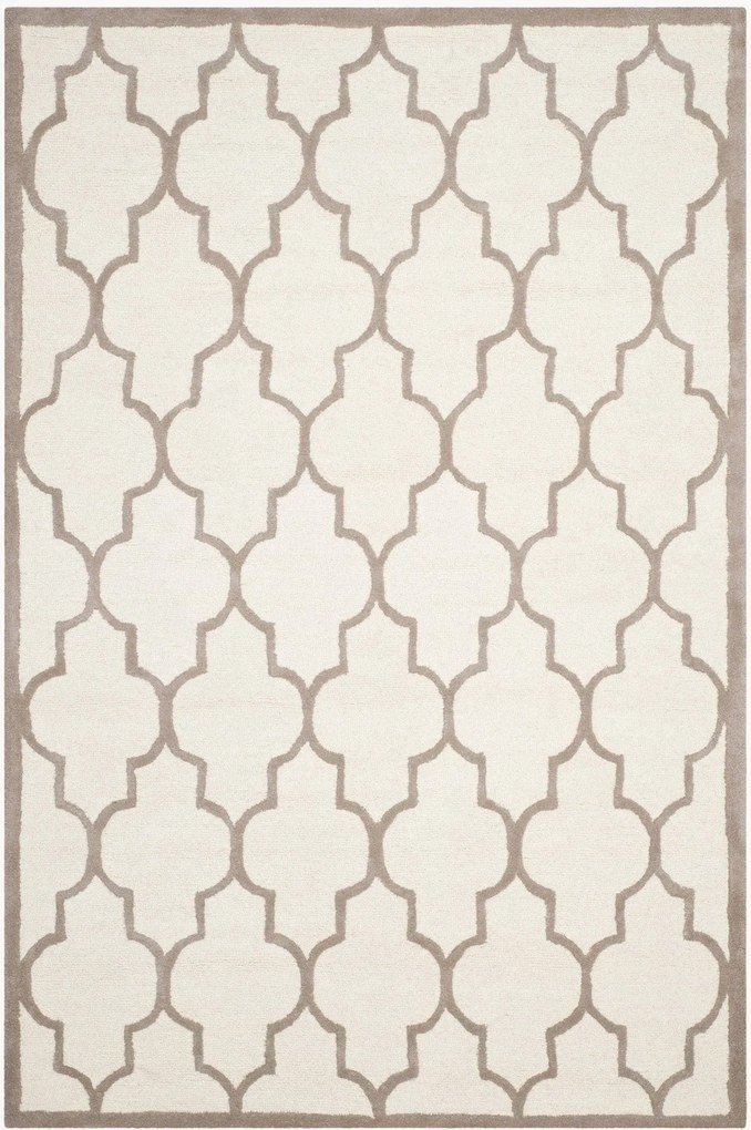 Handgetuft laagpolig wollen vloerkleed Everly