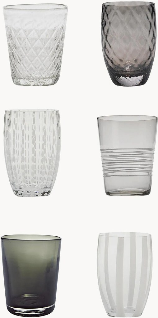 Handgemaakte tumblers Melting Pot, 6-delig