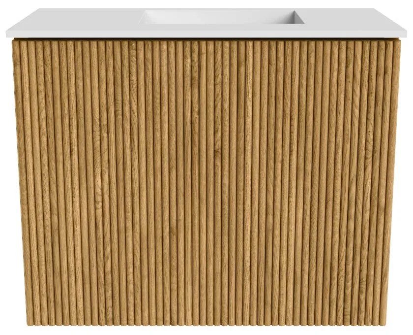 Mondiaz Joya 50cm toiletmeubel oak met wastafel faye rechts zonder kraangat talc
