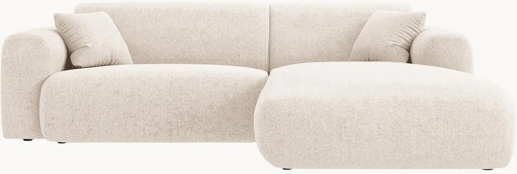 Chenille hoekbank Nolio (3-zits), hoek rechts