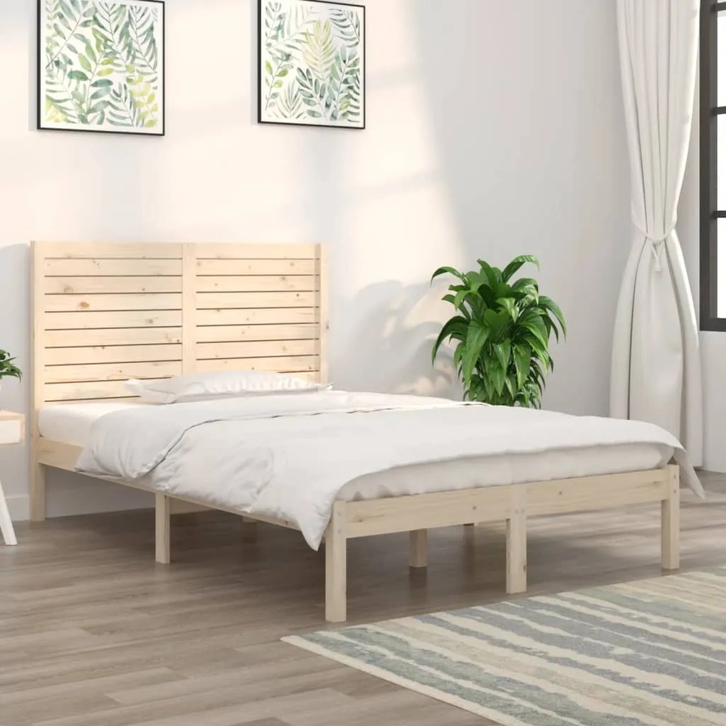 vidaXL Bedframe massief hout 135x190 cm 4FT6 Double